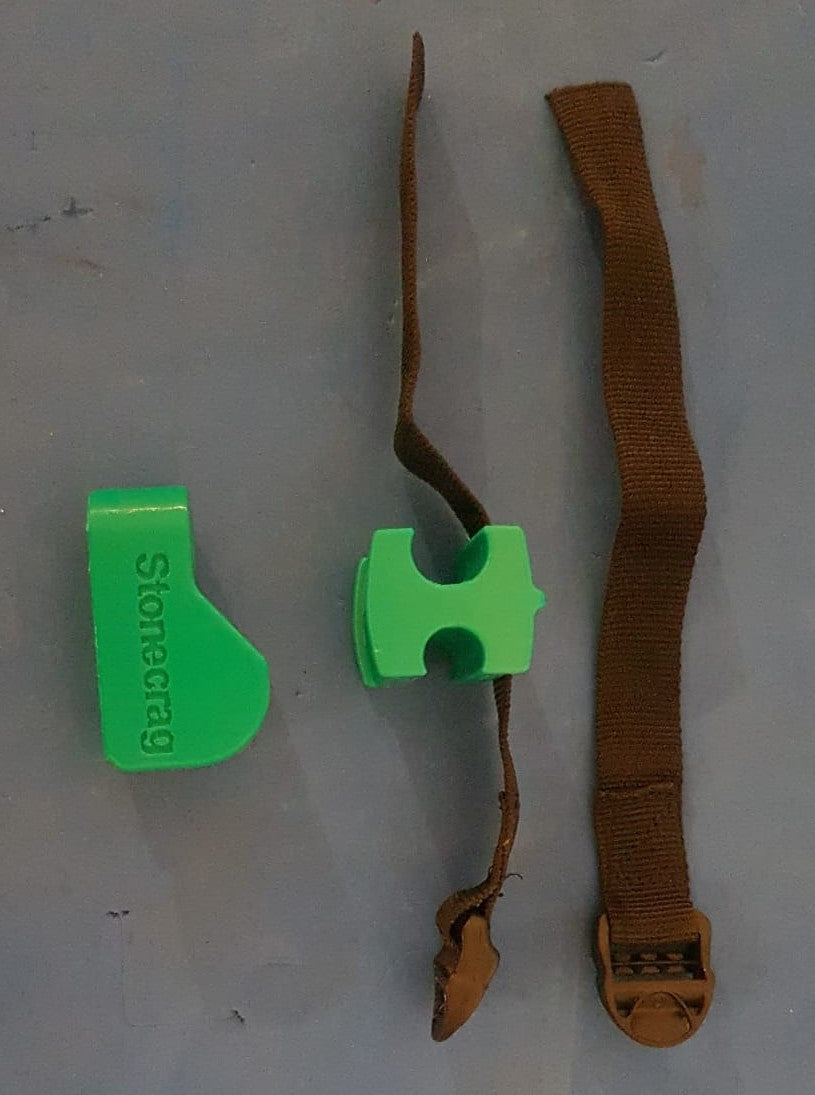 Clip for hiking poles and adapter.